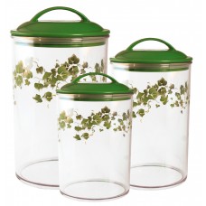 Corelle Ivy Acrylic 3 Piece Kitchen Canister Set REL2313
